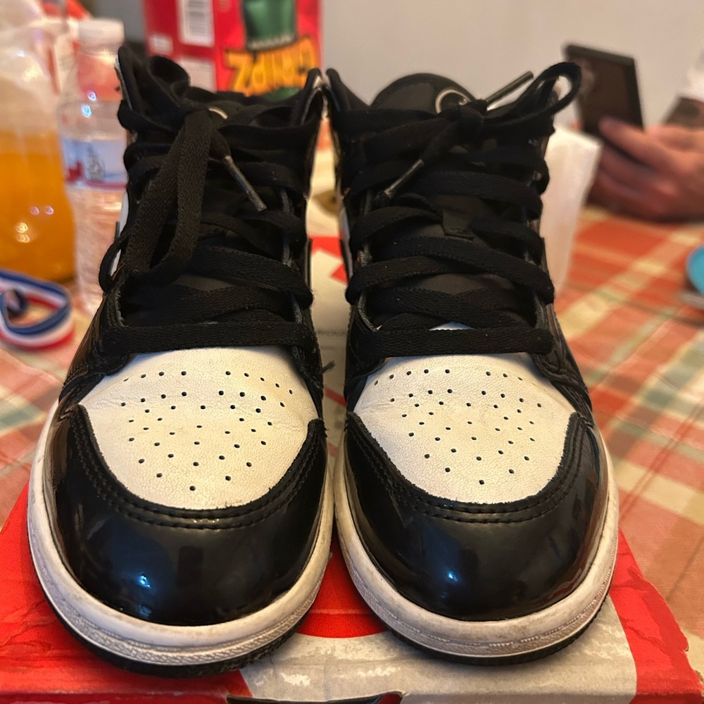 Jordan Kids Black and White Sneakers